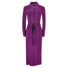Valentino Belted Crepe Maxi Dress