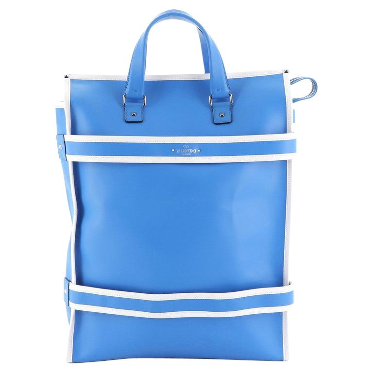 Valentino Bicolor Belted Tote Leather Tall at 1stDibs