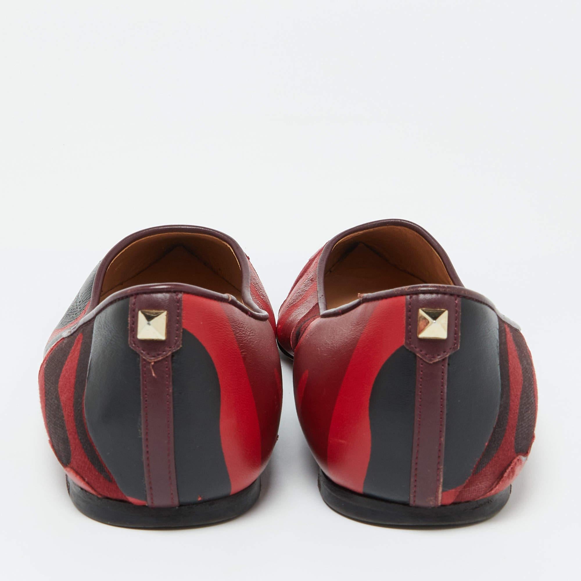 Valentino Ballerines en toile et cuir bicolore camouflage taille 40 Pour femmes en vente