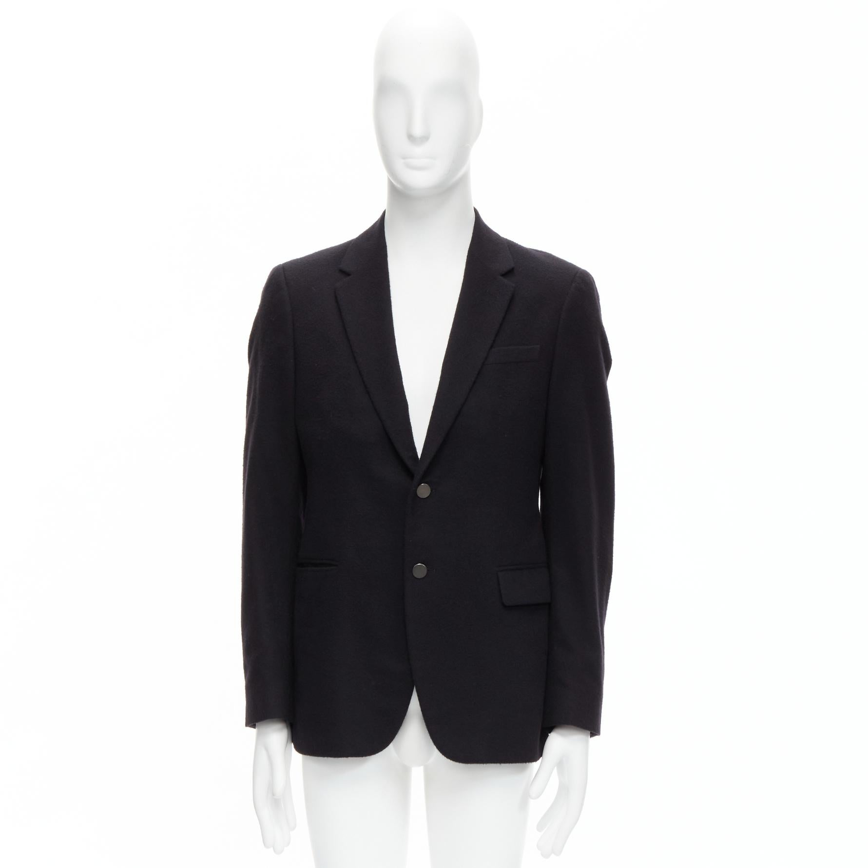 VALENTINO black 100% cashmere modal lined casual blazer jacket EU48 M For Sale 7