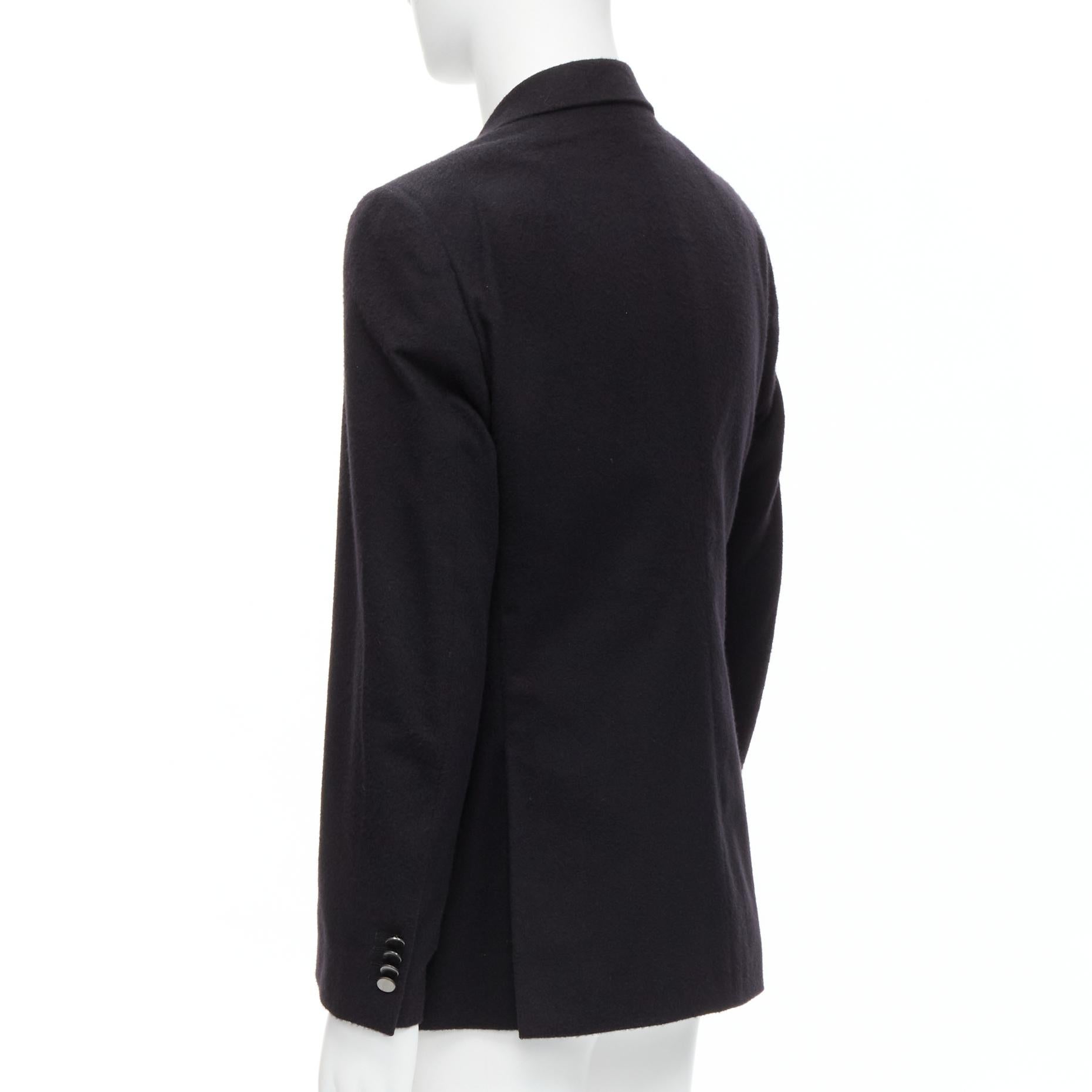 VALENTINO black 100% cashmere modal lined casual blazer jacket EU48 M For Sale 3