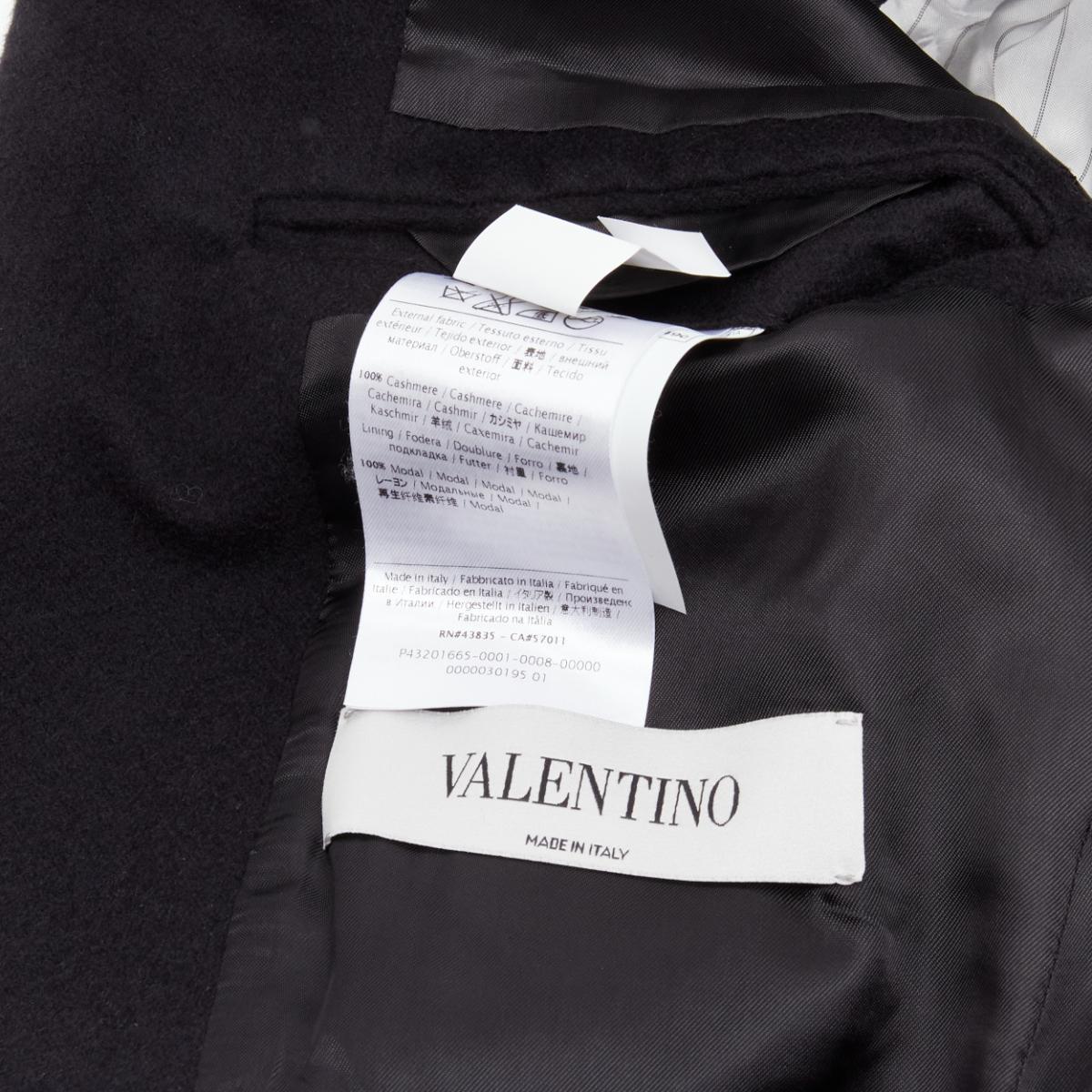 VALENTINO black 100% cashmere modal lined casual blazer jacket EU48 M For Sale 6