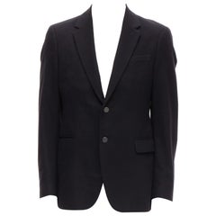 VALENTINO black 100% cashmere modal lined casual blazer jacket EU48 M