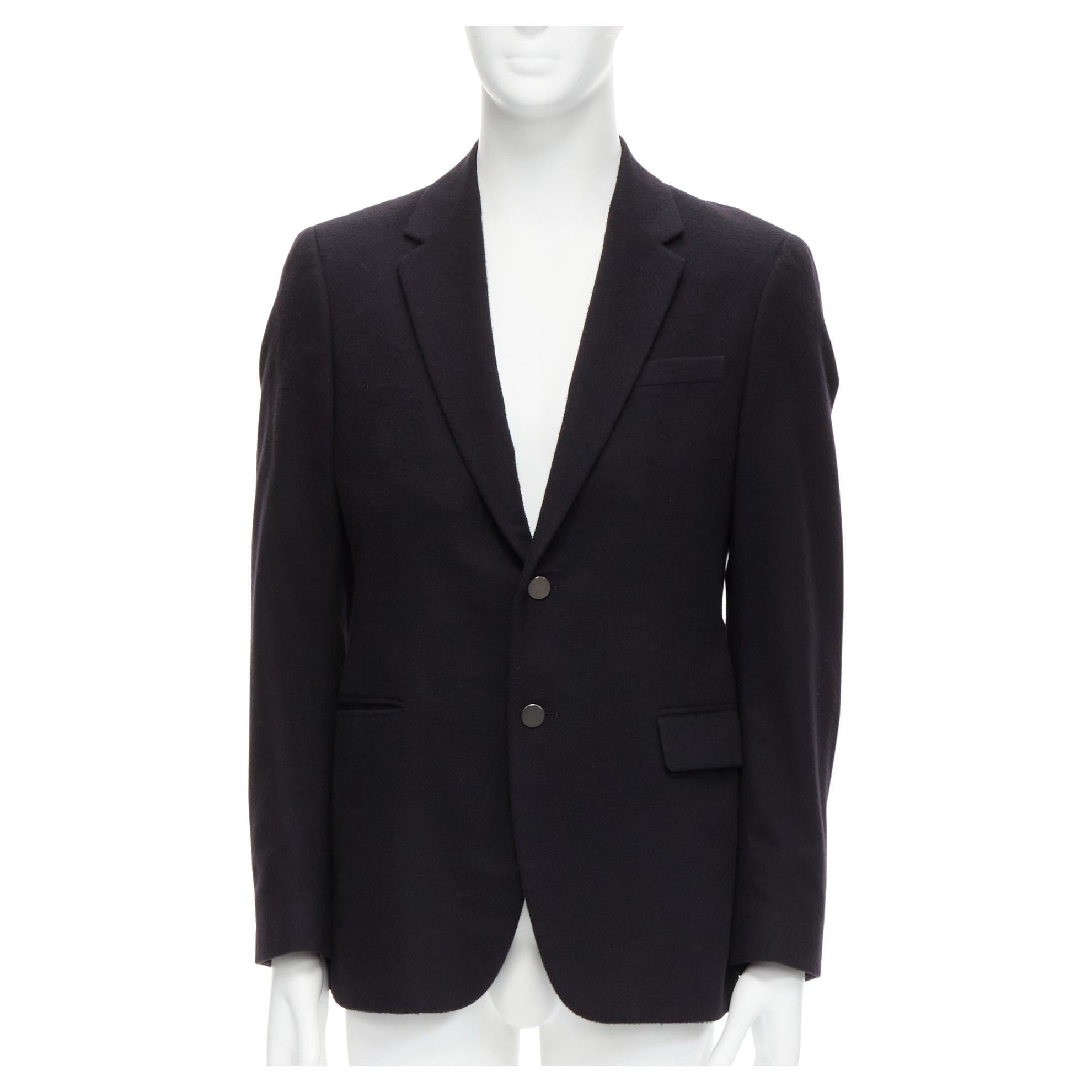 VALENTINO black 100% cashmere modal lined casual blazer jacket EU48 M For Sale