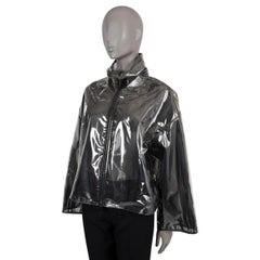VALENTINO black 2018 CLEAR VINYL Jacket 42 L