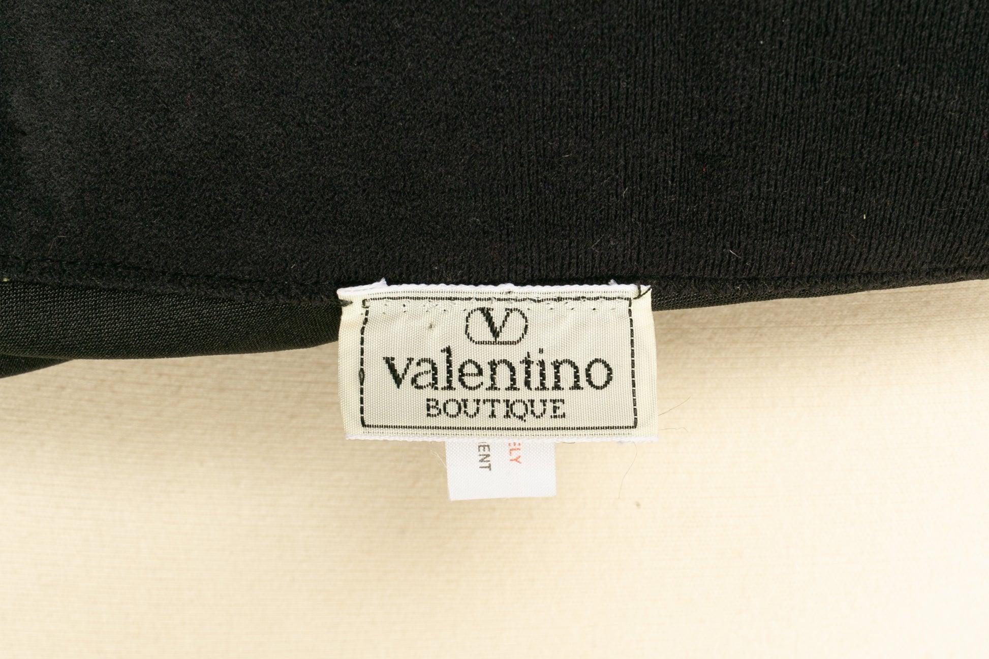Valentino Schwarzes und rotes Spitzentop mit roten Bändern im Angebot 5
