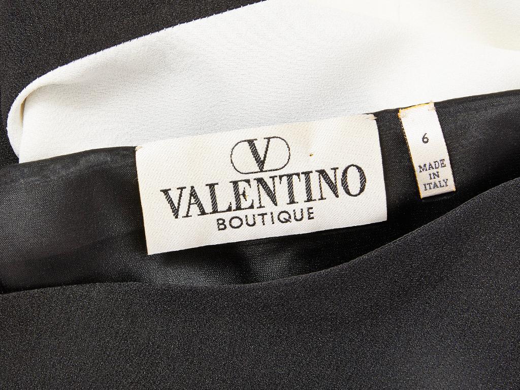 Valentino Black and White Crepe Evening Dress 1