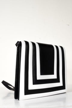 VALENTINO Black And White Leather Crossbody