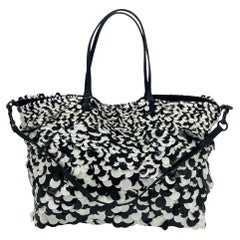 Sac cabas Valentino noir et blanc à paillettes