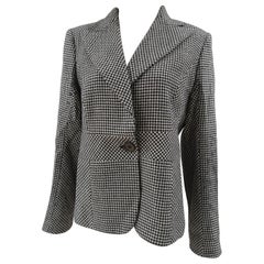Valentino black and white pied de poule wool jacket