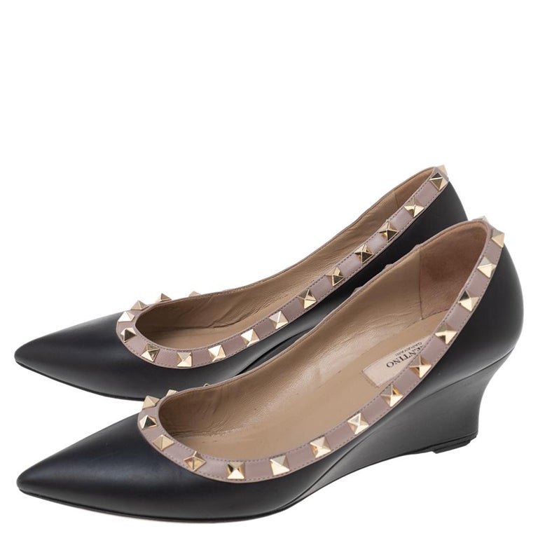 VALENTINO 26S WEDGE SHOES IN BEIGE CALFSKIN main image 1