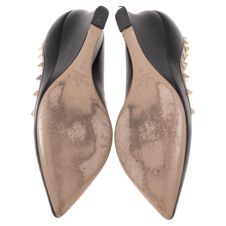 VALENTINO 26S WEDGE SHOES IN BEIGE CALFSKIN