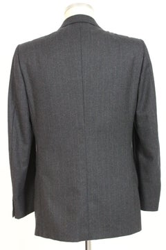 Valentino Black Beige Wool Pinstripe Evening Jacket