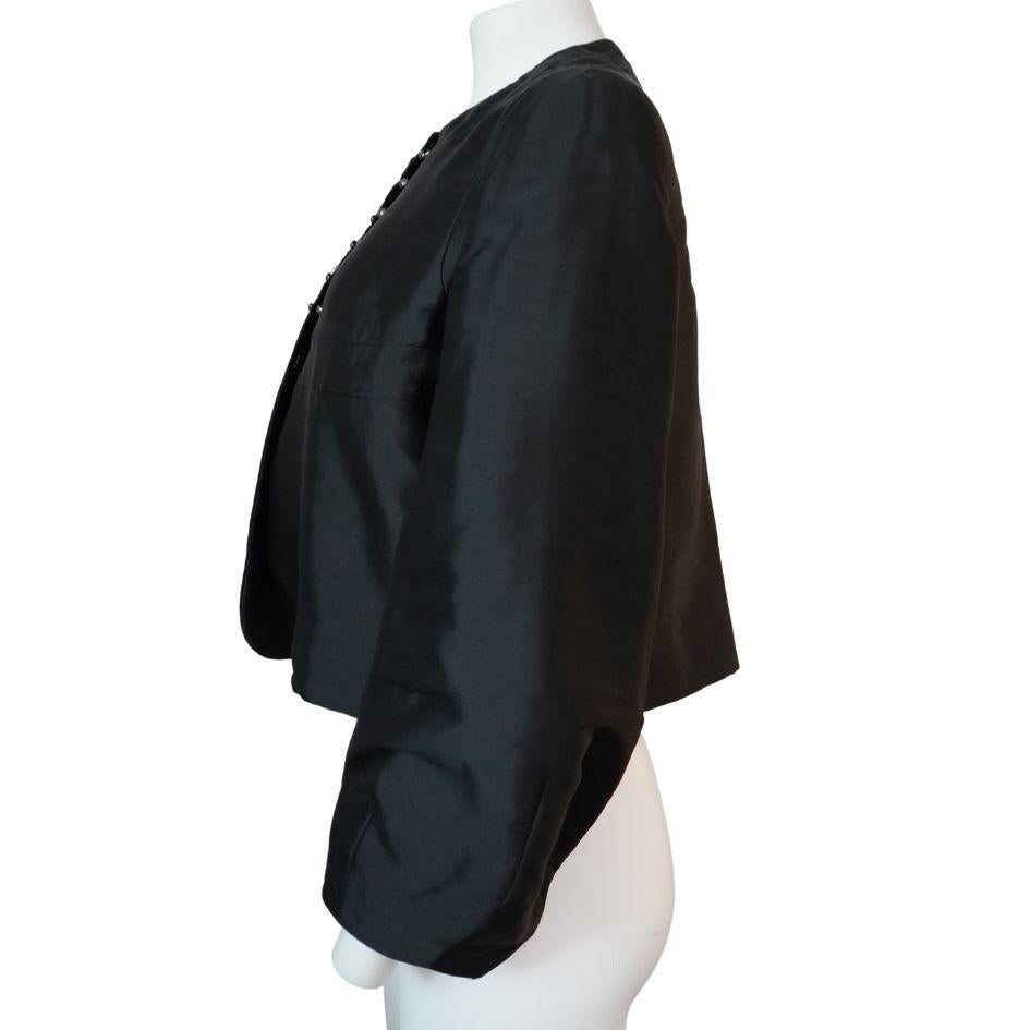Women's Valentino Black Bubble Sleeve Bolero Jacket