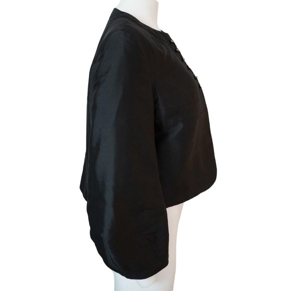 Valentino Black Bubble Sleeve Bolero Jacket 1