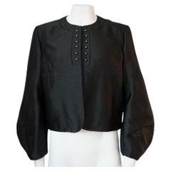 Valentino Black Bubble Sleeve Bolero Jacket