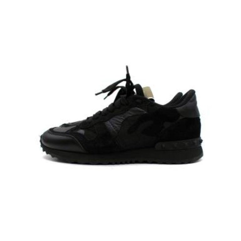 mens black camo valentino trainers