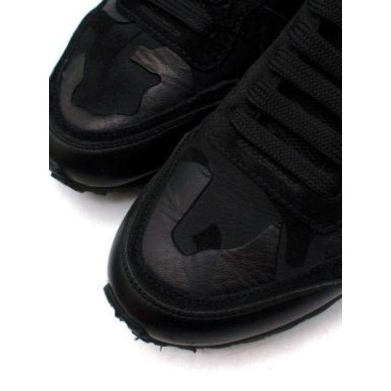 mens black camo valentino trainers