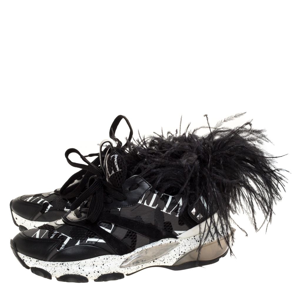 sneakers with feathers