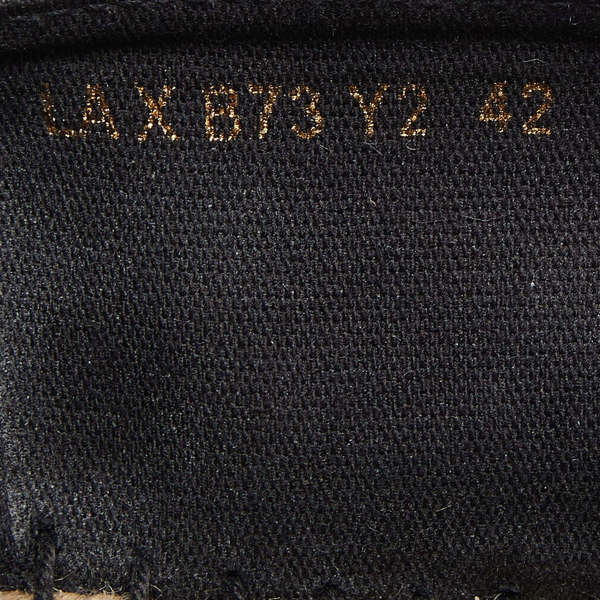 Valentino Black Canvas VLogo Slip On Espadrilles Loafers Size 42 3