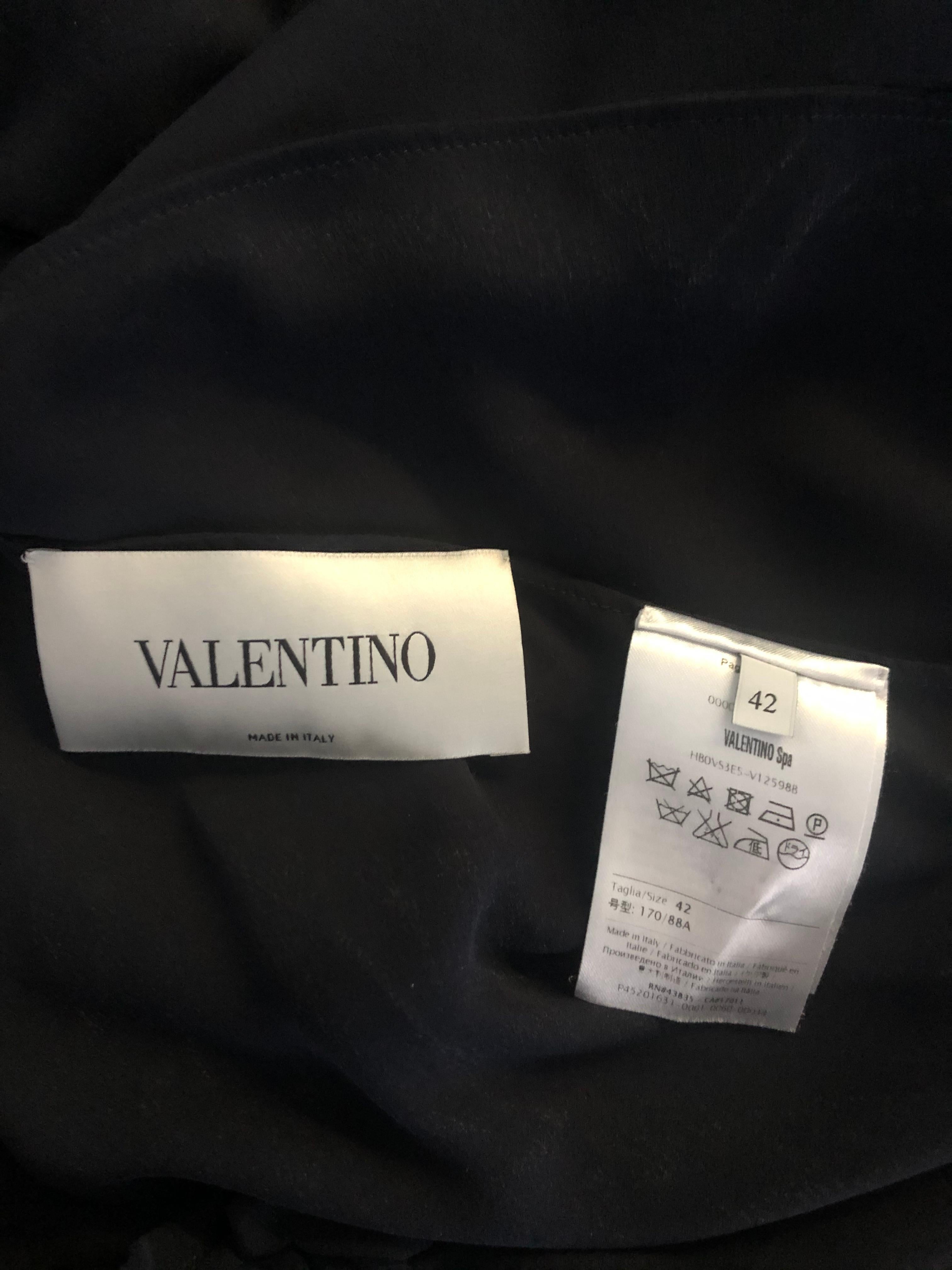 VALENTINO Black Cape Dress Size 42 1