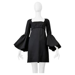 Valentino Black Cocktail Dress With Pouf Sleeves 2018