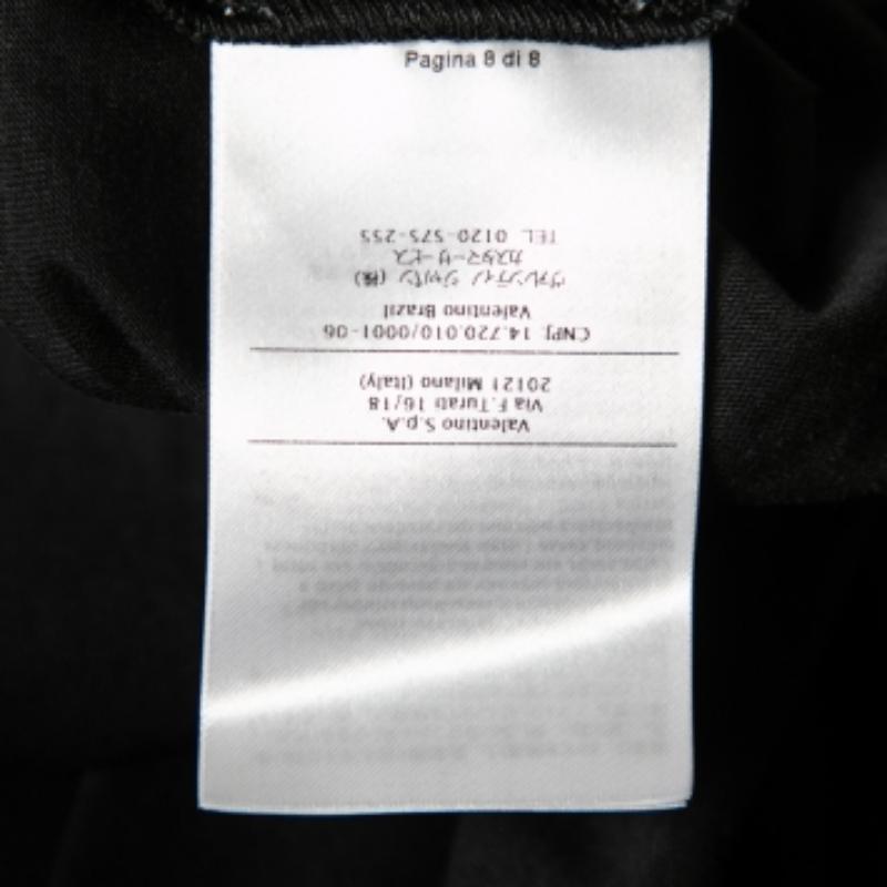 De los hombres Camiseta de manga corta Valentino de algodón negro con logotipo de béisbol apliques S en venta