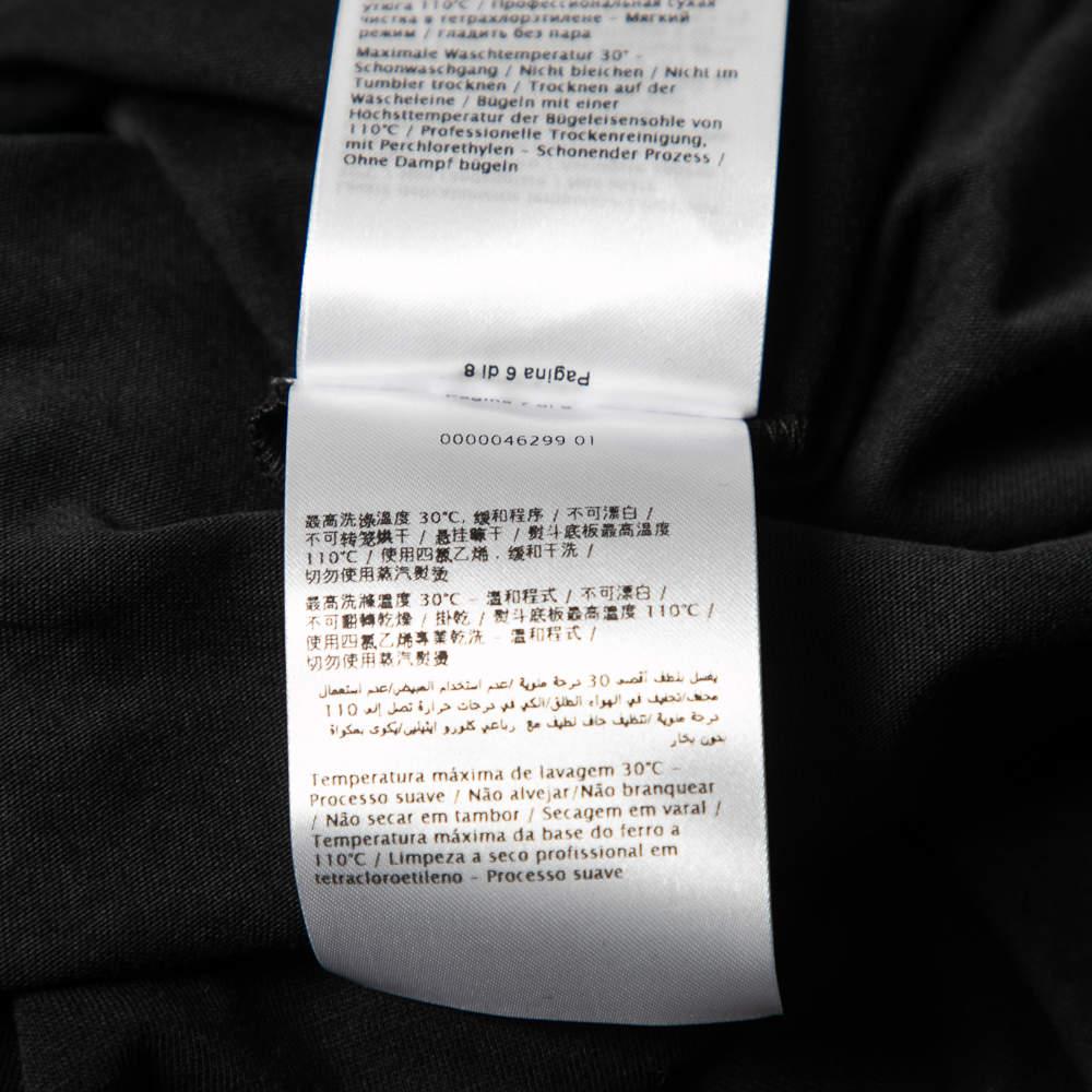 Valentino Black Cotton Baseball Logo Appliqued Short Sleeve T-Shirt S For Sale 2