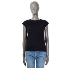 VALENTINO black cotton LACE BACK T-Shirt Shirt XS