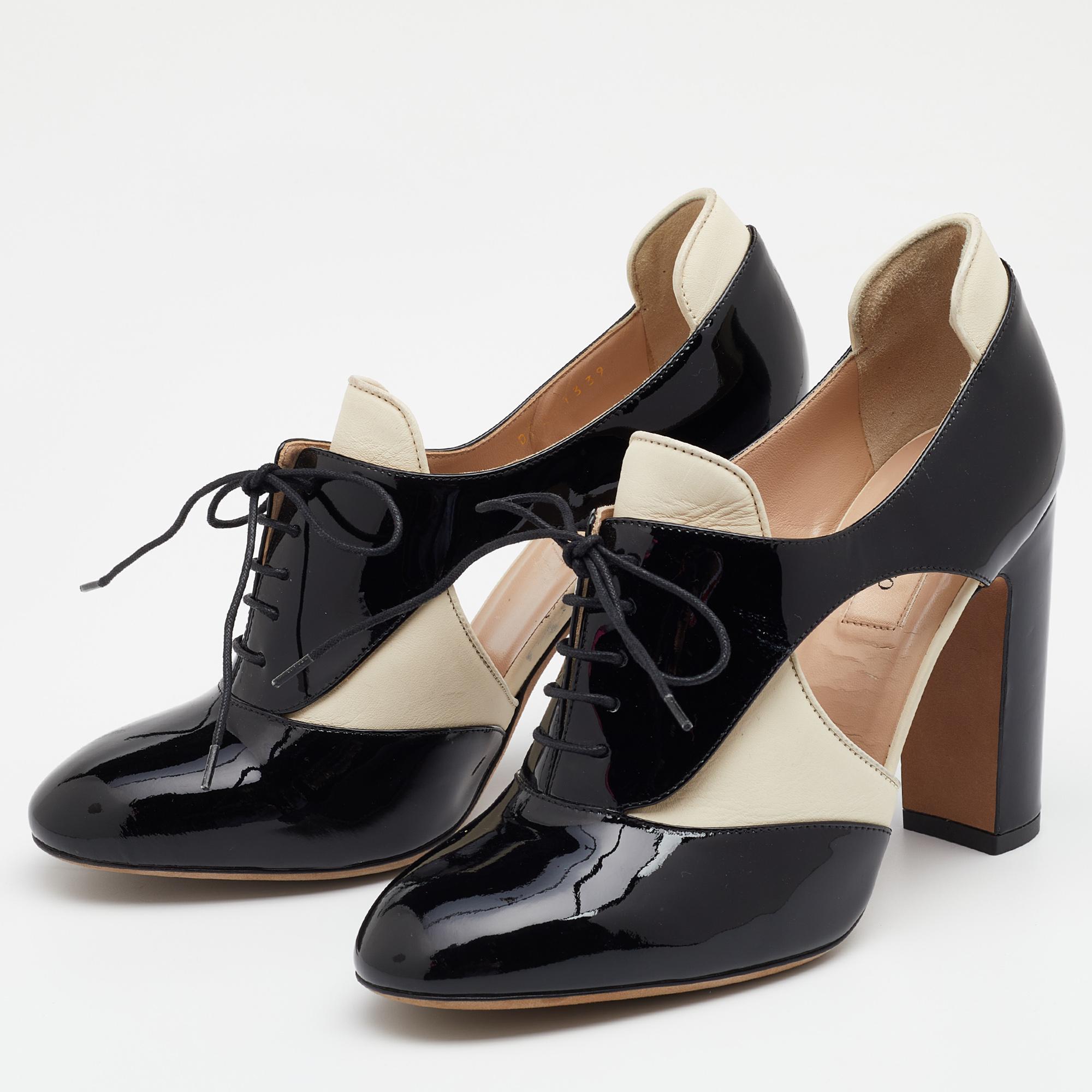 black and cream heels