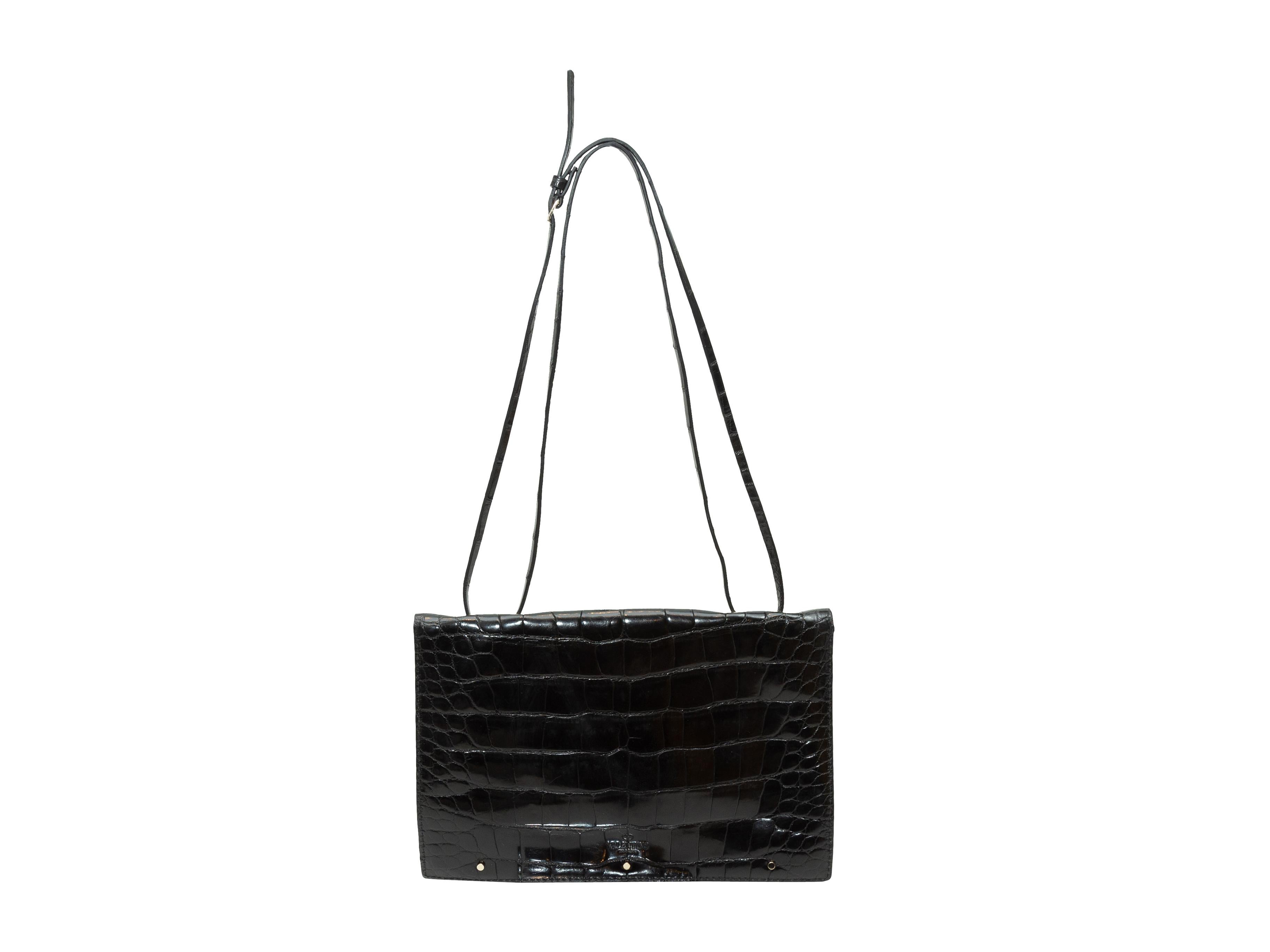 valentino black crocodile bag