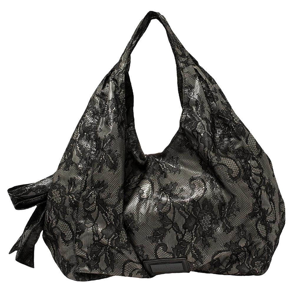 Valentino Black Day Lace Large Nuage Bow Hobo