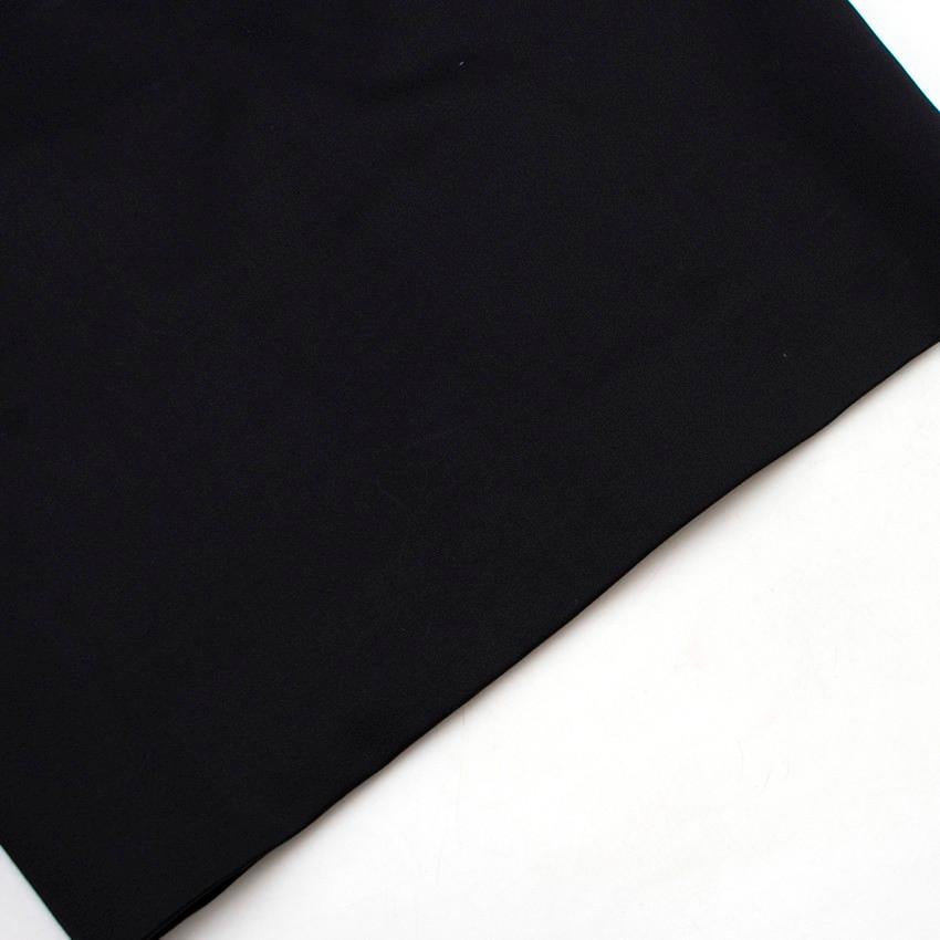 Valentino Black Fitted Bow Shoulder Wool Blend Dress - Size US 8 For Sale 4