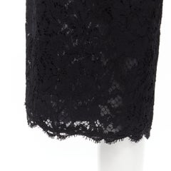 VALENTINO black floral lace knee length culotte shorts IT38 XS