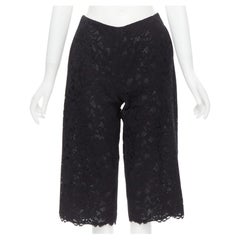 VALENTINO schwarz florale Spitze knielange Culotte Shorts IT38 XS