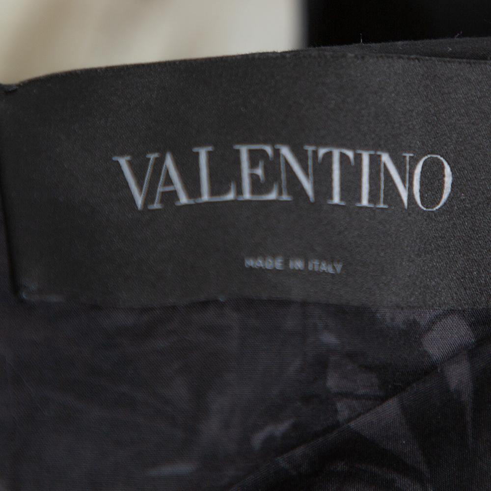 Valentino Black Gabardine Butterfly Applique Detail Jacket S 1