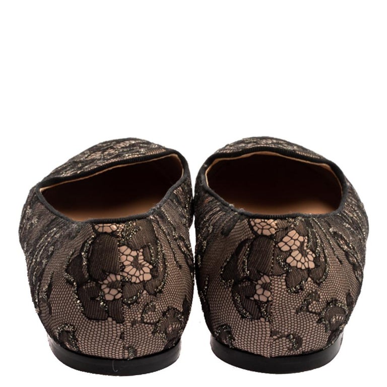 Mules Valentino – Cristal Et Dentelle – Taille 35.5 – Neuf Avec Emballage D'origine