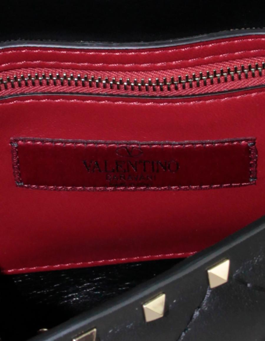 Valentino Black/Gold Lambskin Medium Rockstud Spike Shoulder Bag 1