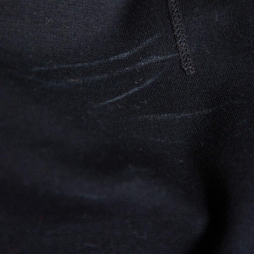 Valentino Black Knit & Lace Paneled Sheath Dress M For Sale 5