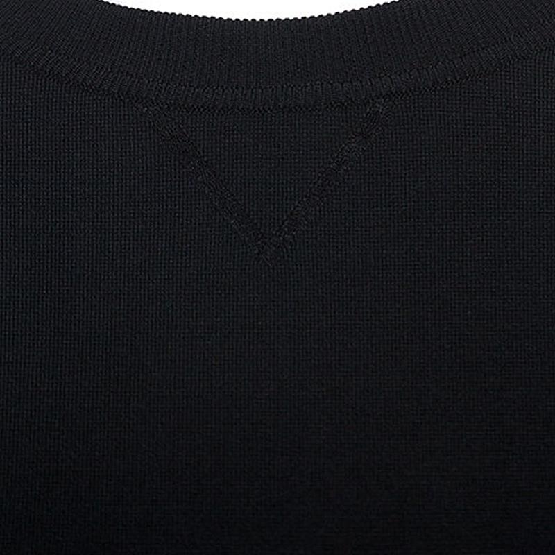 Valentino Black Knit Pleated Detail Sweatshirt XS 2