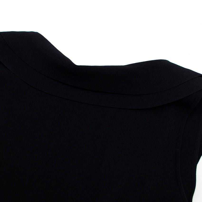 Valentino Black Knit Ruffled Dress - Size Large 1