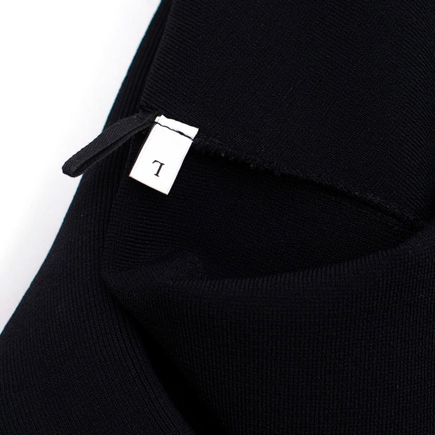 Valentino Black Knit Ruffled Dress - Size Large 2