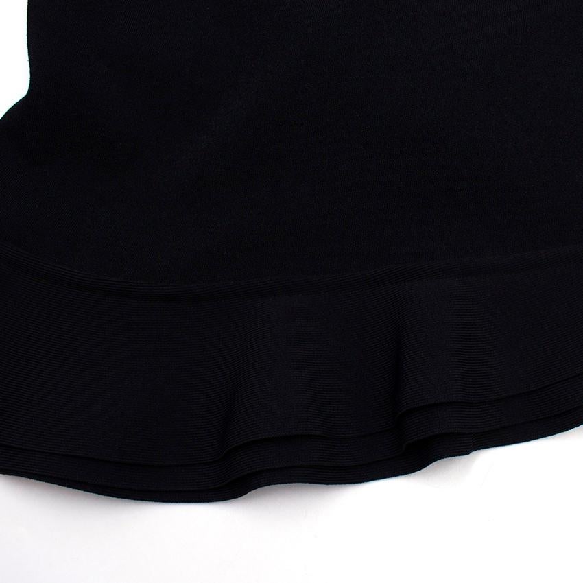 Valentino Black Knit Ruffled Dress - Size Large 3