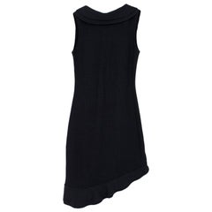 Valentino Black Knit Ruffled Dress - Size Large
