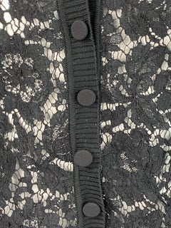 Valentino Black Lace Cardigan Top