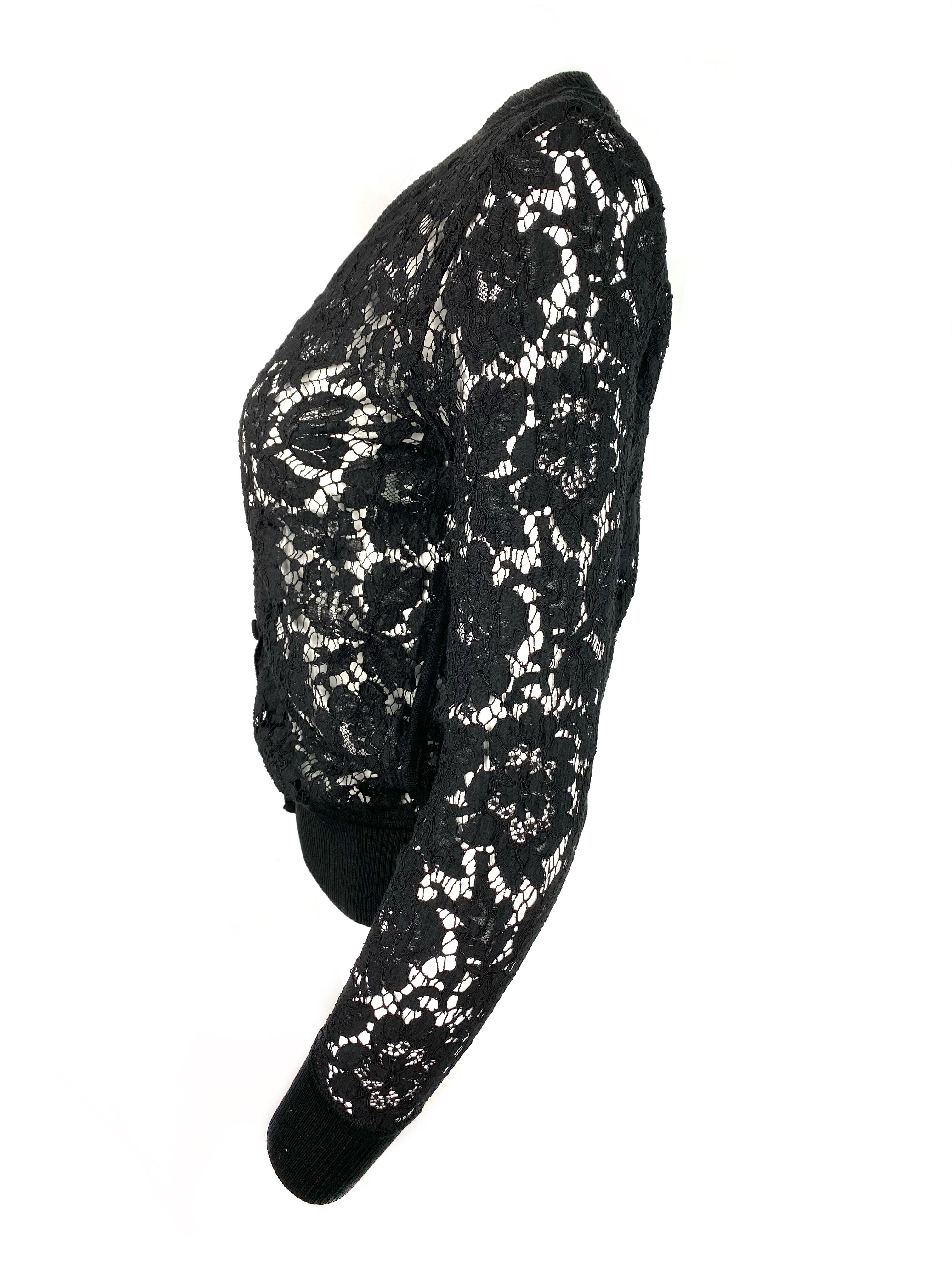black lace cardigan long