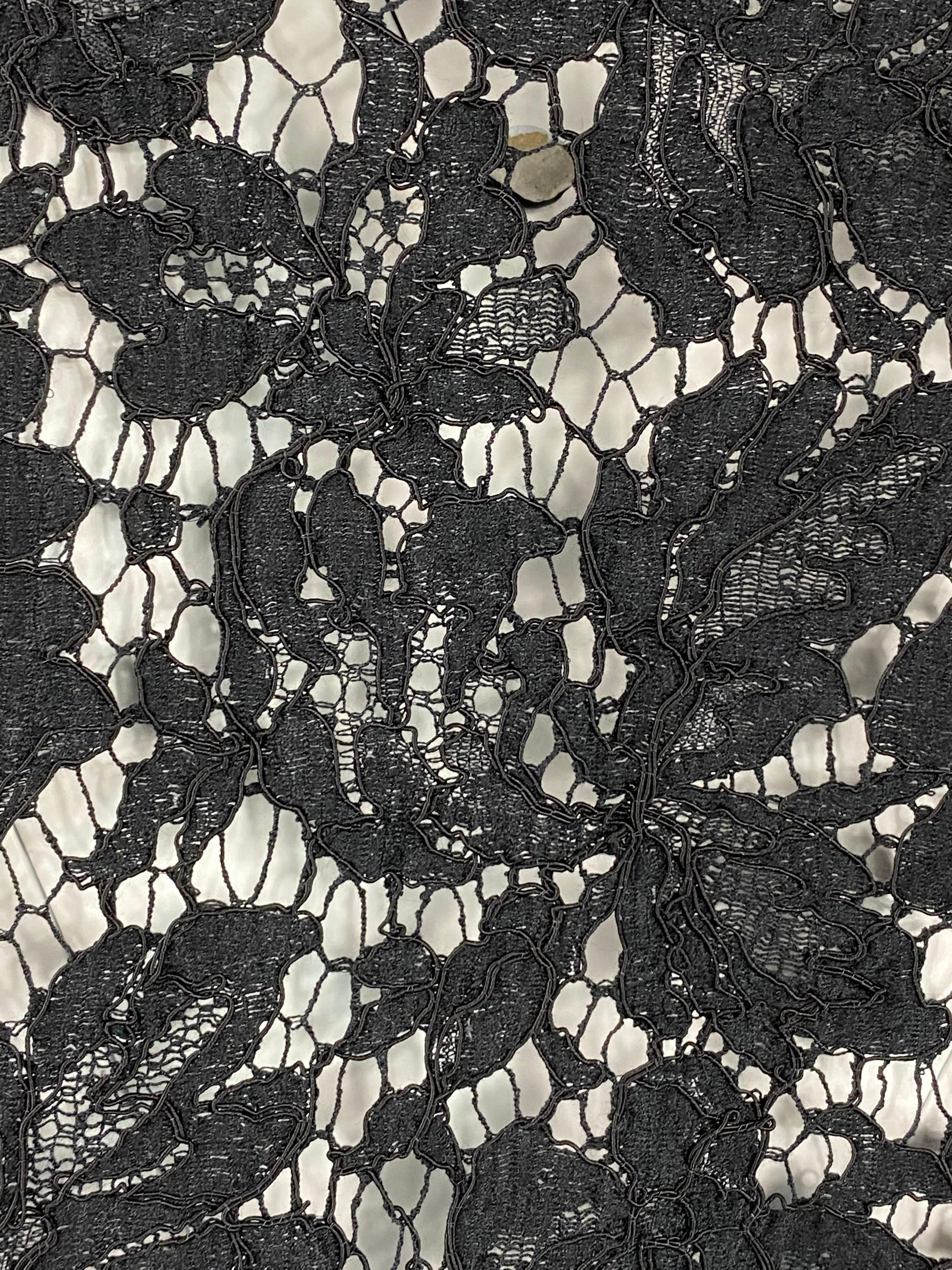 Women's Valentino Black Lace Cardigan Top For Sale