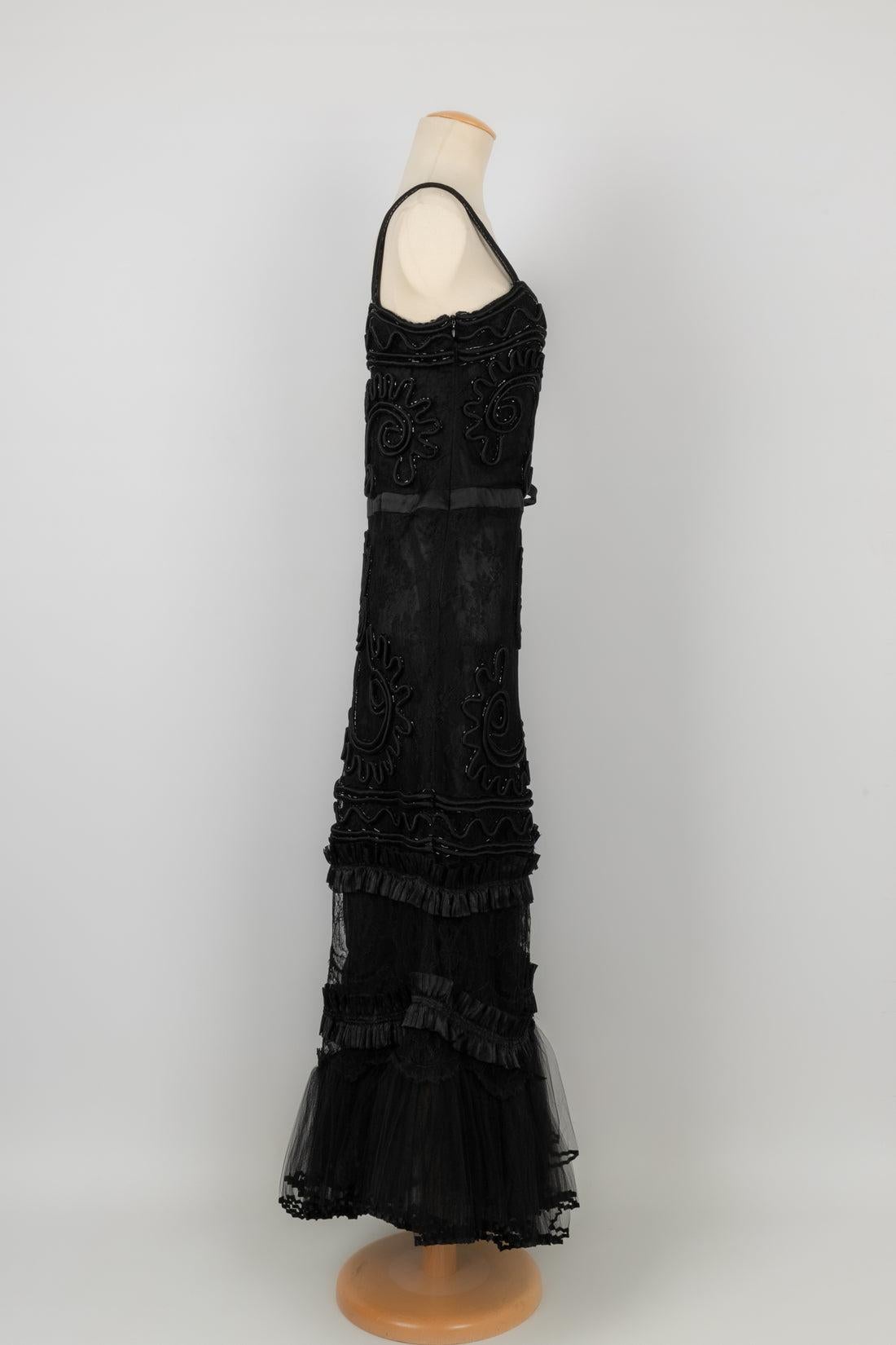 Women's Valentino Black Lace Dress, circa 2010 For Sale