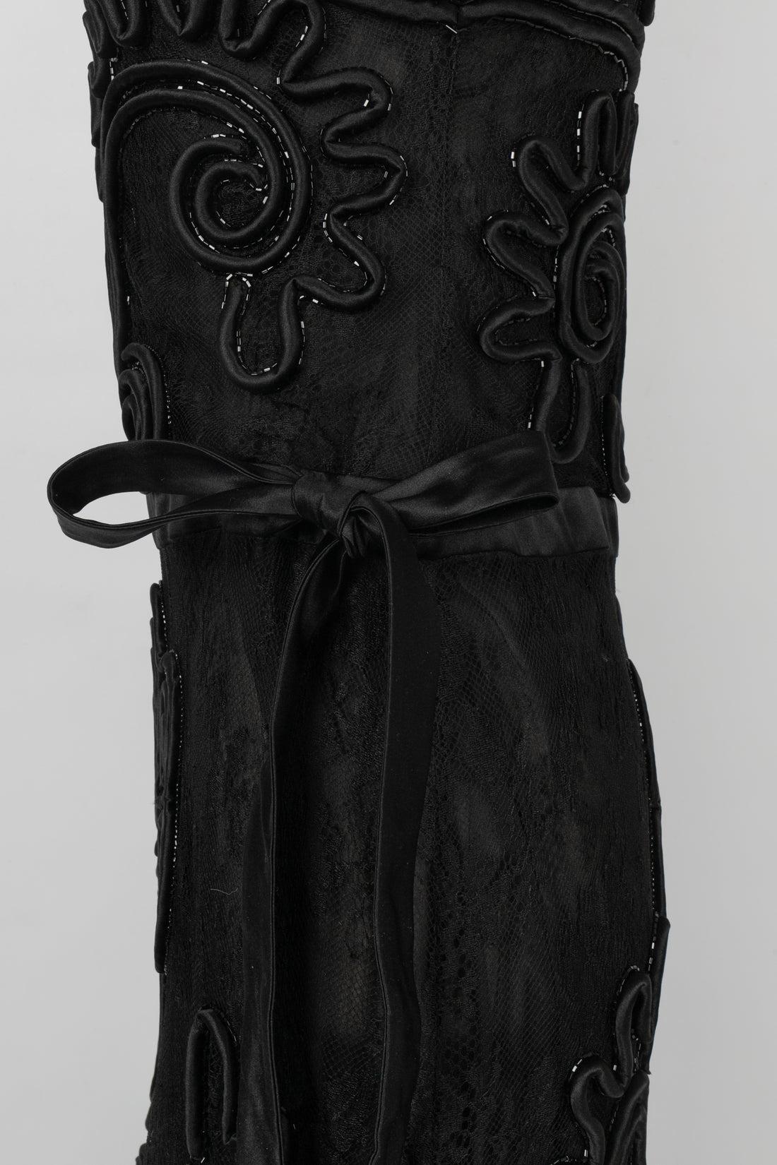 Valentino Black Lace Dress, circa 2010 For Sale 1