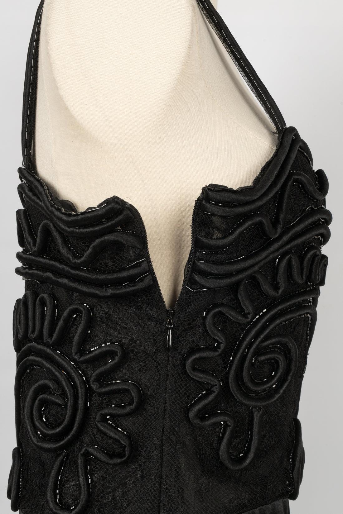 Valentino Black Lace Dress, circa 2010 For Sale 2